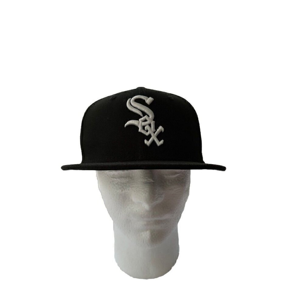 Chicago White Sox Hat Cap New Era Size 7 1/2 Fitted Black 59Fifty On Field - Picture 6 of 6